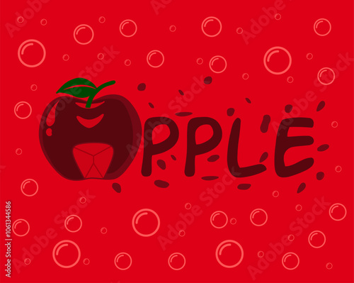 Apple Vector Design. illustration of the background for the sentence Apple.