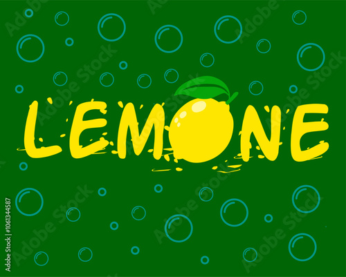 Lemon Vector Design. illustration of the background for the sentence Lemon fruit.