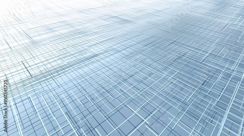 Modern Blue Grid Pattern on White Background