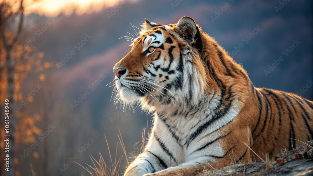 Obraz premium Tiger wallpaper image background created with a generative ai technology