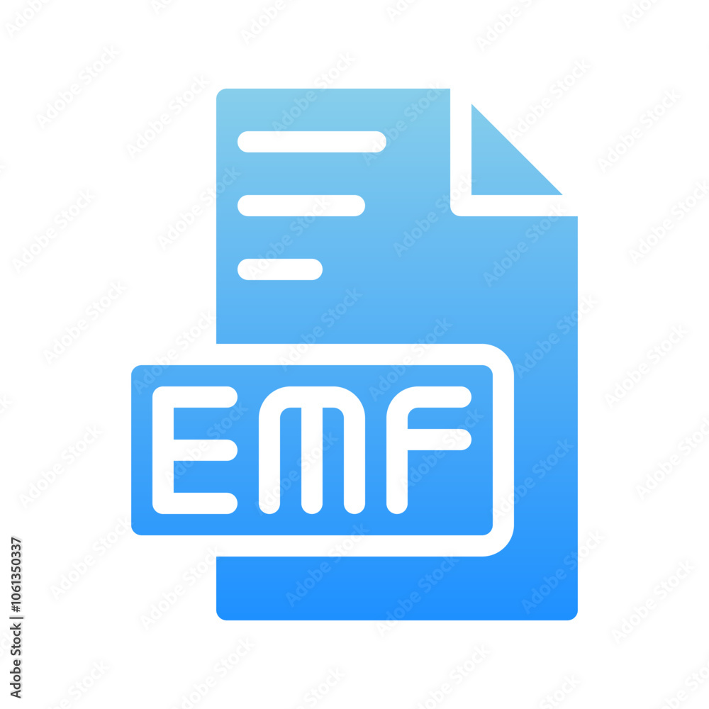 Emf document file gradient icons for an attractive digital display. Emf document file gradient icons for an attractive digital display.