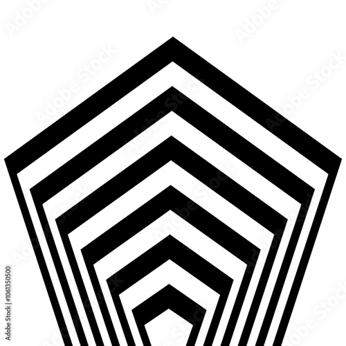 Abstract perspective line stripes with 3d dimensional effect.