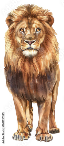 PNG A Lion lion illustration watercolor. photo