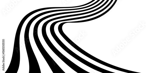 Abstract perspective line stripes with 3d dimensional effect.