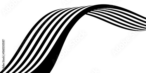 Abstract perspective line stripes with 3d dimensional effect.