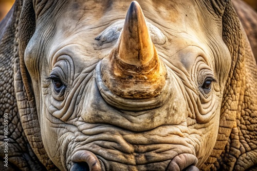 Aerial View of White Rhinoceros Skin Texture: Detailed Close-Up of Wrinkles and Natural Patterns in Wildlife Photography for Conservation Awareness and Nature Lovers