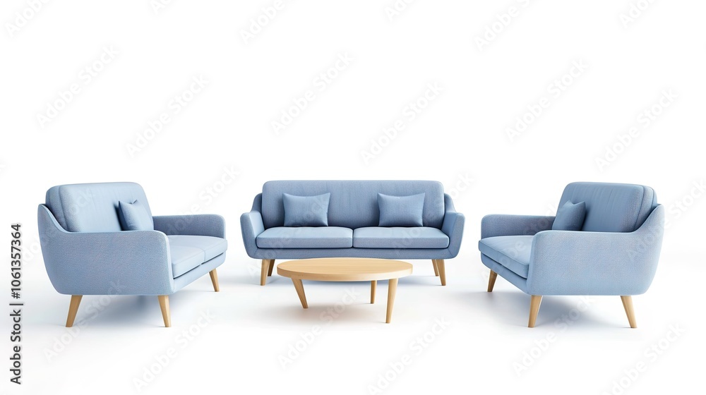 Furniture placed on a white background creates an elegant and inviting space. A harmonious display of home furnishings that inspires interior design. Furniture placed on a white background creates an elegant and inviting space. A harmonious display of home furnishings that inspires interior design.