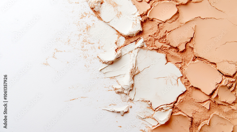 orange-toned powder, loose texture, makeup product, loose powder orange-toned powder, loose texture, makeup product, loose powder