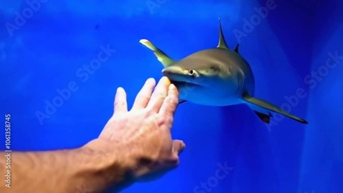 shark in aquarium as cute pet very cool