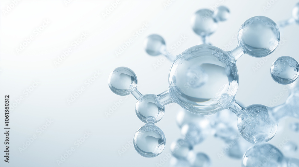 dna molecule background, Hyaluronic acid ingredient, transparent liquid texture, fluid, bubbles in water dna molecule background, Hyaluronic acid ingredient, transparent liquid texture, fluid, bubbles in water
