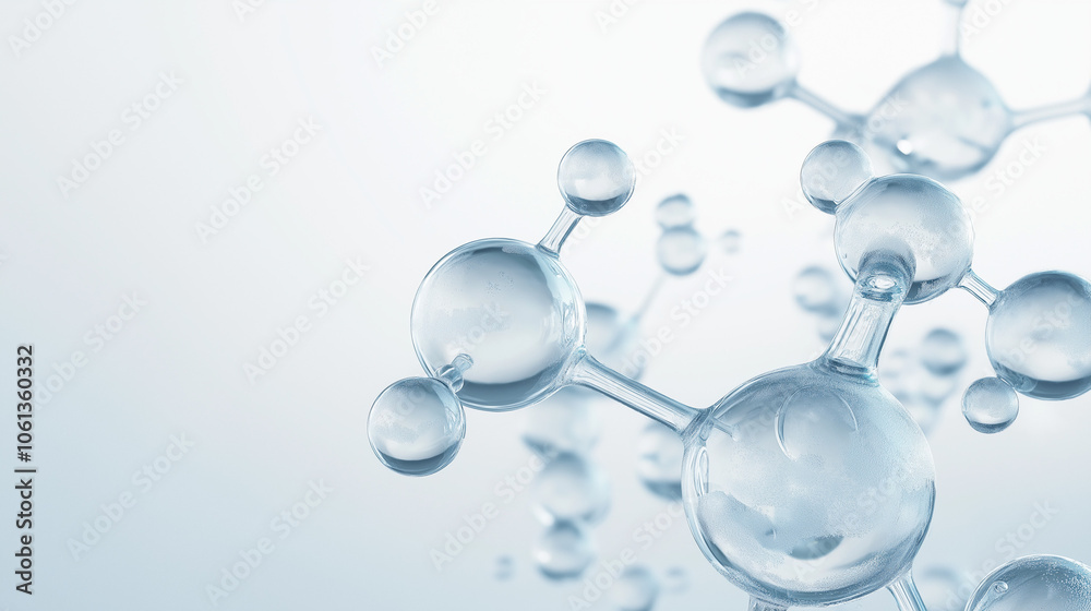 dna molecule background, Hyaluronic acid ingredient, transparent liquid texture, fluid, bubbles in water dna molecule background, Hyaluronic acid ingredient, transparent liquid texture, fluid, bubbles in water