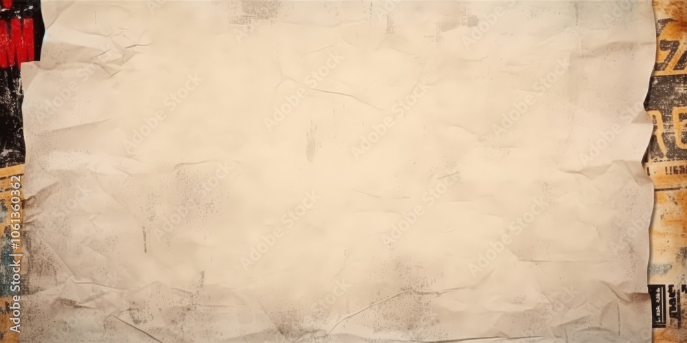 Obraz premium Old ripped torn grunge paper backgrounds creased crumpled poster backdrop surface placard, brown poster empty space 