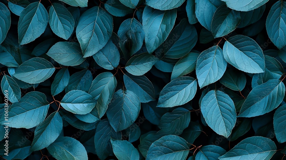 Explore the serenity of lush greenery a close-up view of vibrant blue leaves in nature Explore the serenity of lush greenery a close-up view of vibrant blue leaves in nature