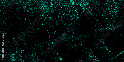 Abstract small shiny particles with different scale covered dark background. Colourful glowing Christmas garland with blur background and bokeh