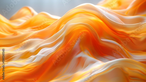 Abstract Orange and White 3D Background