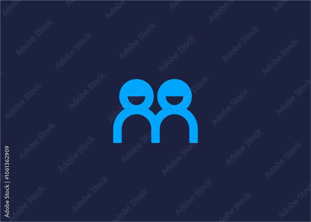 Letter m with people logo icon design vector design template inspiration Letter m with people logo icon design vector design template inspiration
