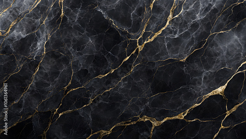 A black and gold marble wall with a gold border