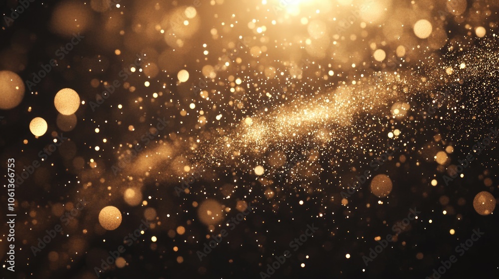 Fototapeta premium Black and Gold Sparkly Background