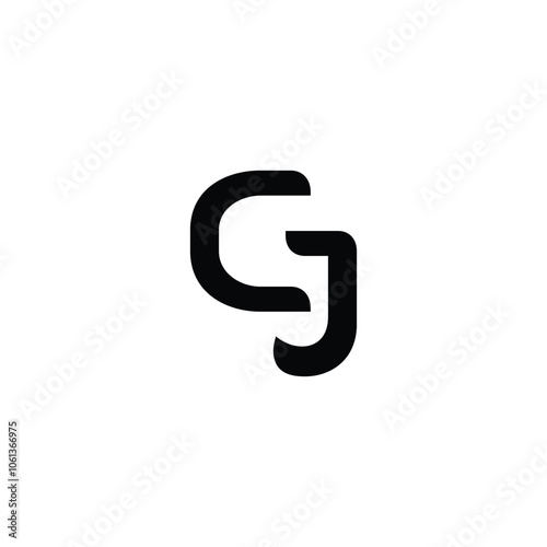 CJ monogram logo design letter text name symbol monochrome logotype alphabet character simple logo