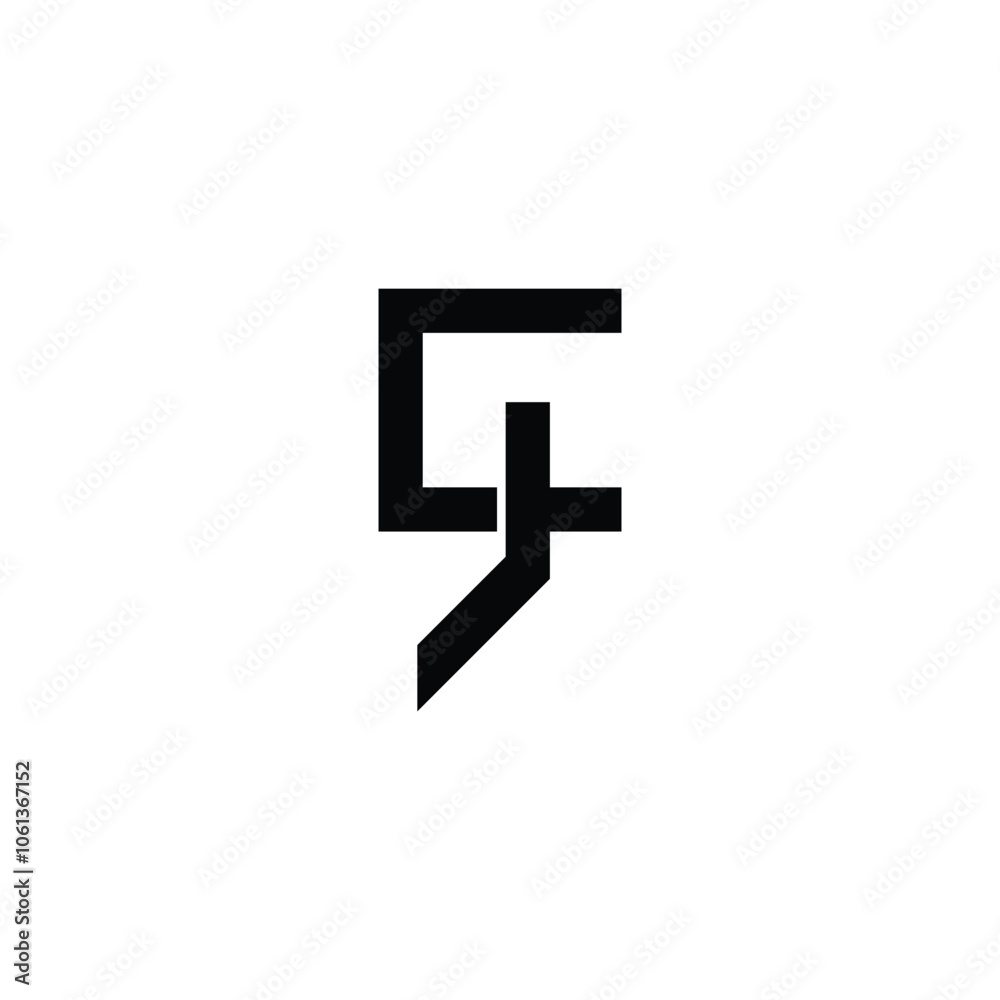 Obraz premium CJ monogram logo design letter text name symbol monochrome logotype alphabet character simple logo