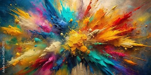 Wallpaper Mural A vibrant explosion of color, a symphony of hues, dancing in a flurry of motion. Torontodigital.ca