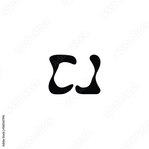 CJ monogram logo design letter text name symbol monochrome logotype alphabet character simple logo