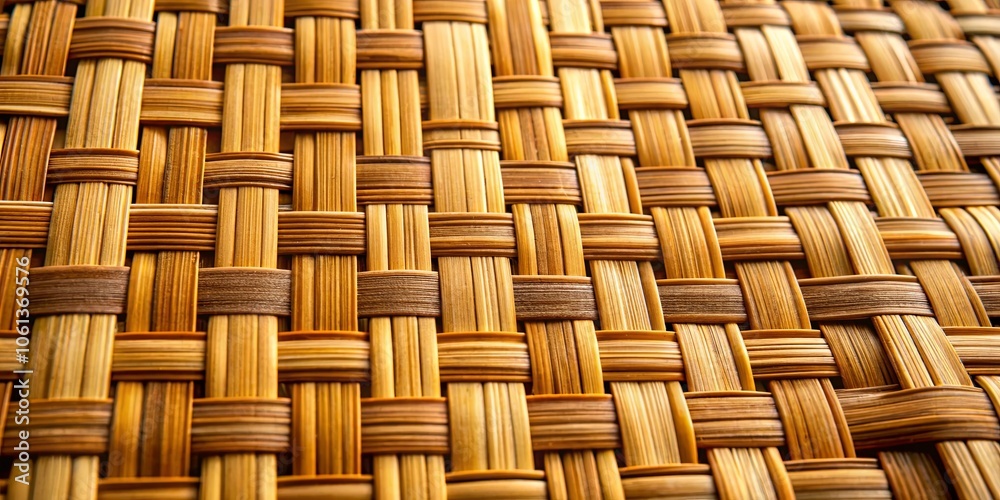 A close-up view of a woven pattern, showcasing the intricate detail of the woven strands A close-up view of a woven pattern, showcasing the intricate detail of the woven strands