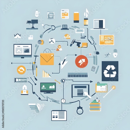 Closed Loop Circular Economy System for Sustainable Office Products with Modular Components and Reusable Materials