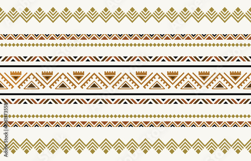Ethnic tribal  colorful stripe background. Seamless tribal pattern, folk embroidery, tradition geometric ornament. Traditional design for fabric, textile, print, rug, paper, tattoo