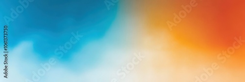 Abstract color gradient background grainy orange blue yellow white noise texture backdrop banner poster header cover design	

