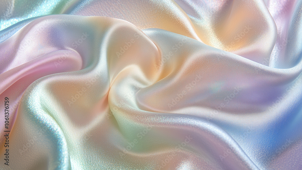 Soft Silky Surface with Dreamy Holographic Pastel Colors and Luminous, Pearlescent Finish,
Satin, fabric texture Soft Silky Surface with Dreamy Holographic Pastel Colors and Luminous, Pearlescent Finish,
Satin, fabric texture