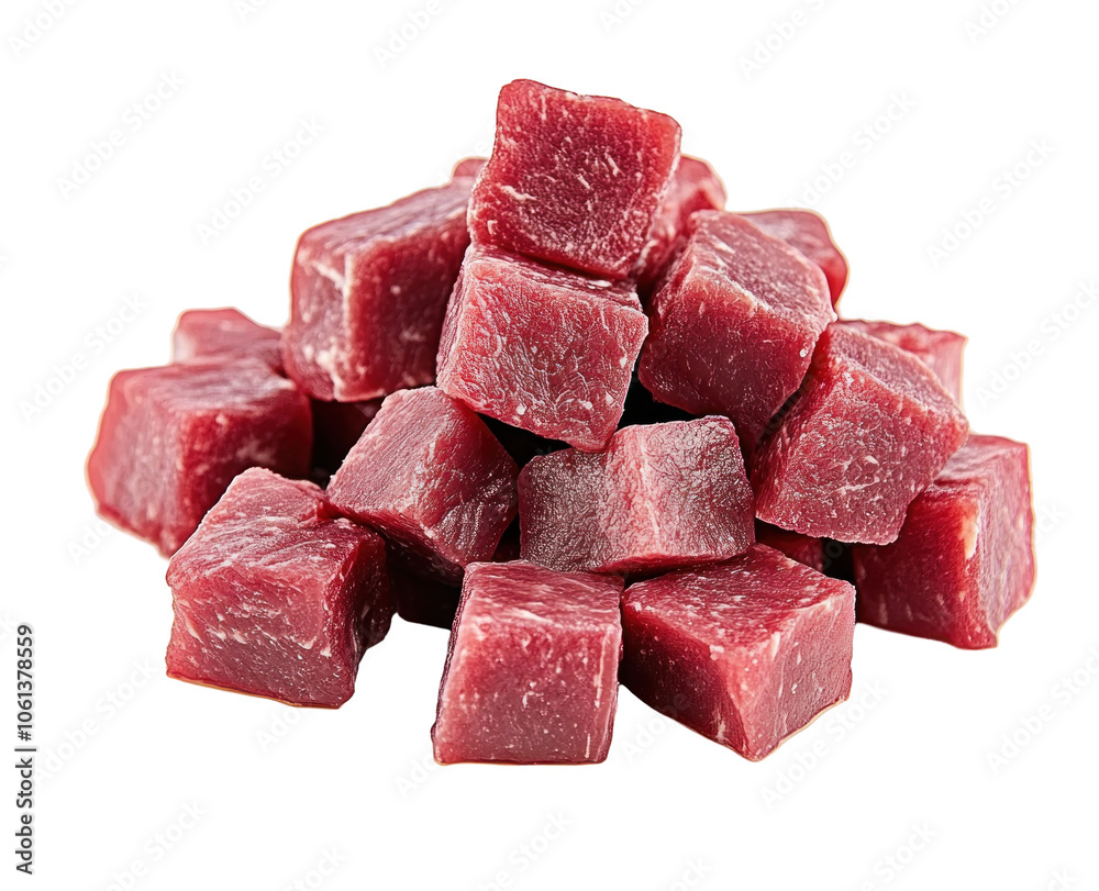 Fresh Raw Meat Cubes for Cooking and Recipes Fresh Raw Meat Cubes for Cooking and Recipes