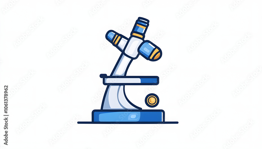 Icon of a microscope front pose facing the camera ar7 4 Generative AI Icon of a microscope front pose facing the camera ar7 4 Generative AI