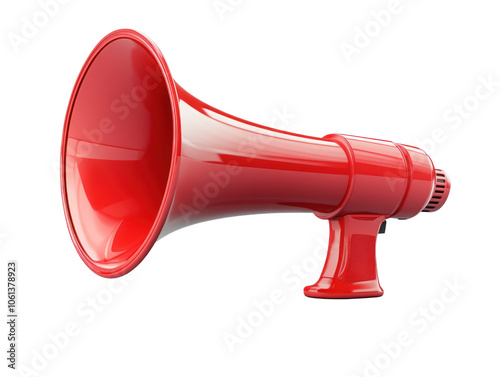 Bright Red Megaphone for Announcements photo