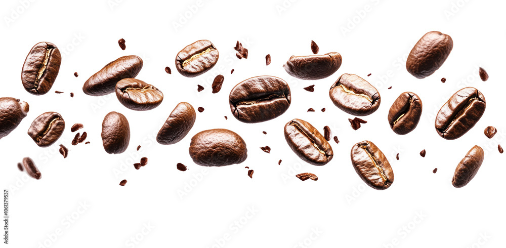 Coffee Beans Falling in a Dynamic Composition Coffee Beans Falling in a Dynamic Composition