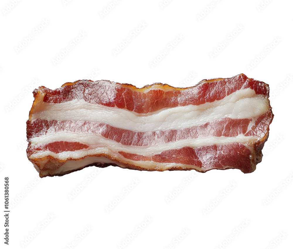 Fresh Slice of Bacon on transparent background Fresh Slice of Bacon on transparent background