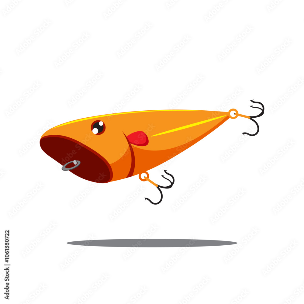 Vector of artificial fishing lure in the shape of a fish Vector of artificial fishing lure in the shape of a fish