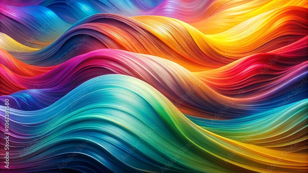 Abstract Symphony of Vibrant Hues Flowing in Harmonious Waves Abstract Symphony of Vibrant Hues Flowing in Harmonious Waves