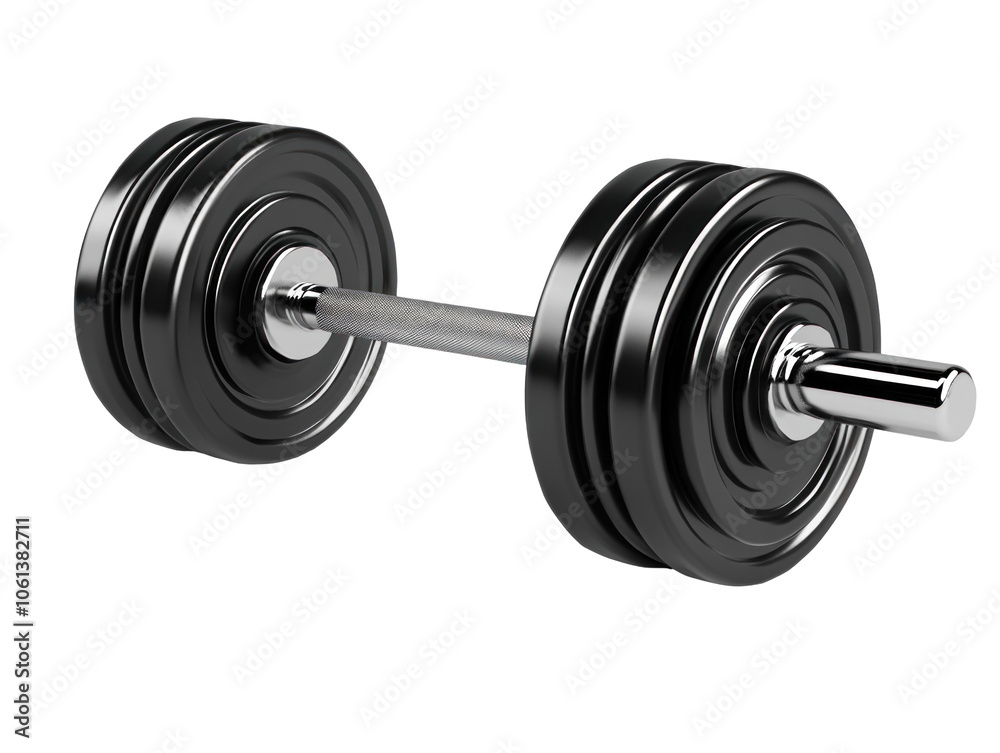 Sleek Black Dumbbell for Fitness Training Sleek Black Dumbbell for Fitness Training