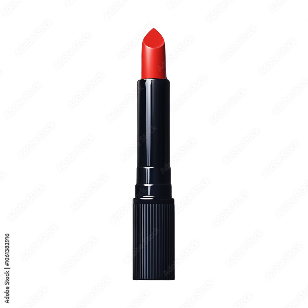 Red lipstick in black tube (Transparent Background) Red lipstick in black tube (Transparent Background)