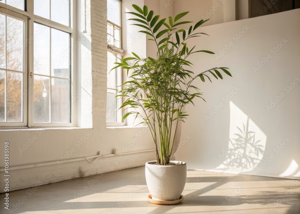Sleek Modern Minimalist Plant Specimen in Elegant Pot for Contemporary Home and Office Décor Sleek Modern Minimalist Plant Specimen in Elegant Pot for Contemporary Home and Office Décor