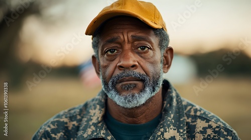 Portrait of a Thoughtful Older Man Outdoors