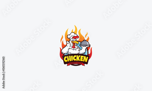 Chicken logo design vector template