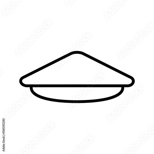 pilot hat icon vector illustration isolated white background