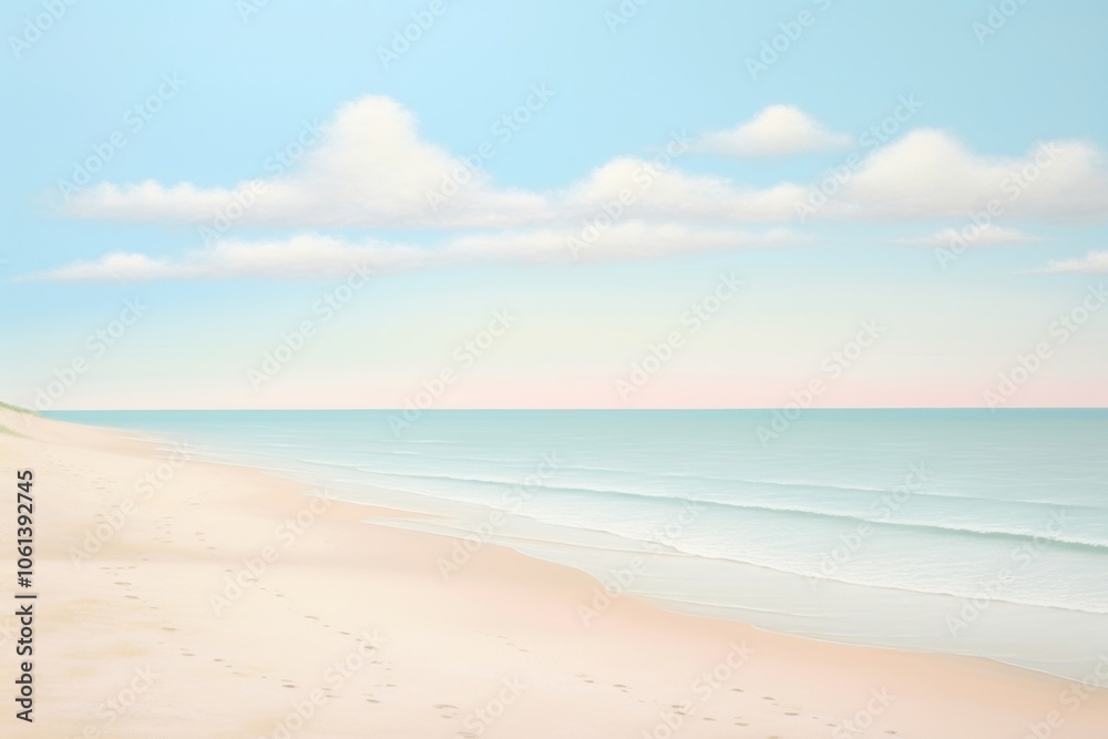 Painting of beach outdoors horizon nature. Painting of beach outdoors horizon nature.