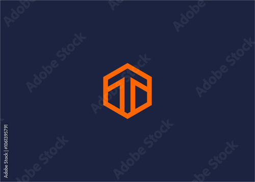 letter t with hexagon logo icon design vector design template inspiration
