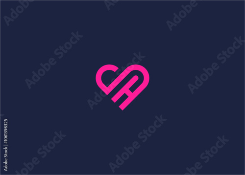 Letter sh love logo icon design vector design template inspiration