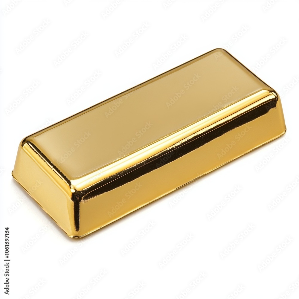 Shiny Gold Bar Isolated on White Background Finance Wealth Success Luxury Shiny Gold Bar Isolated on White Background Finance Wealth Success Luxury