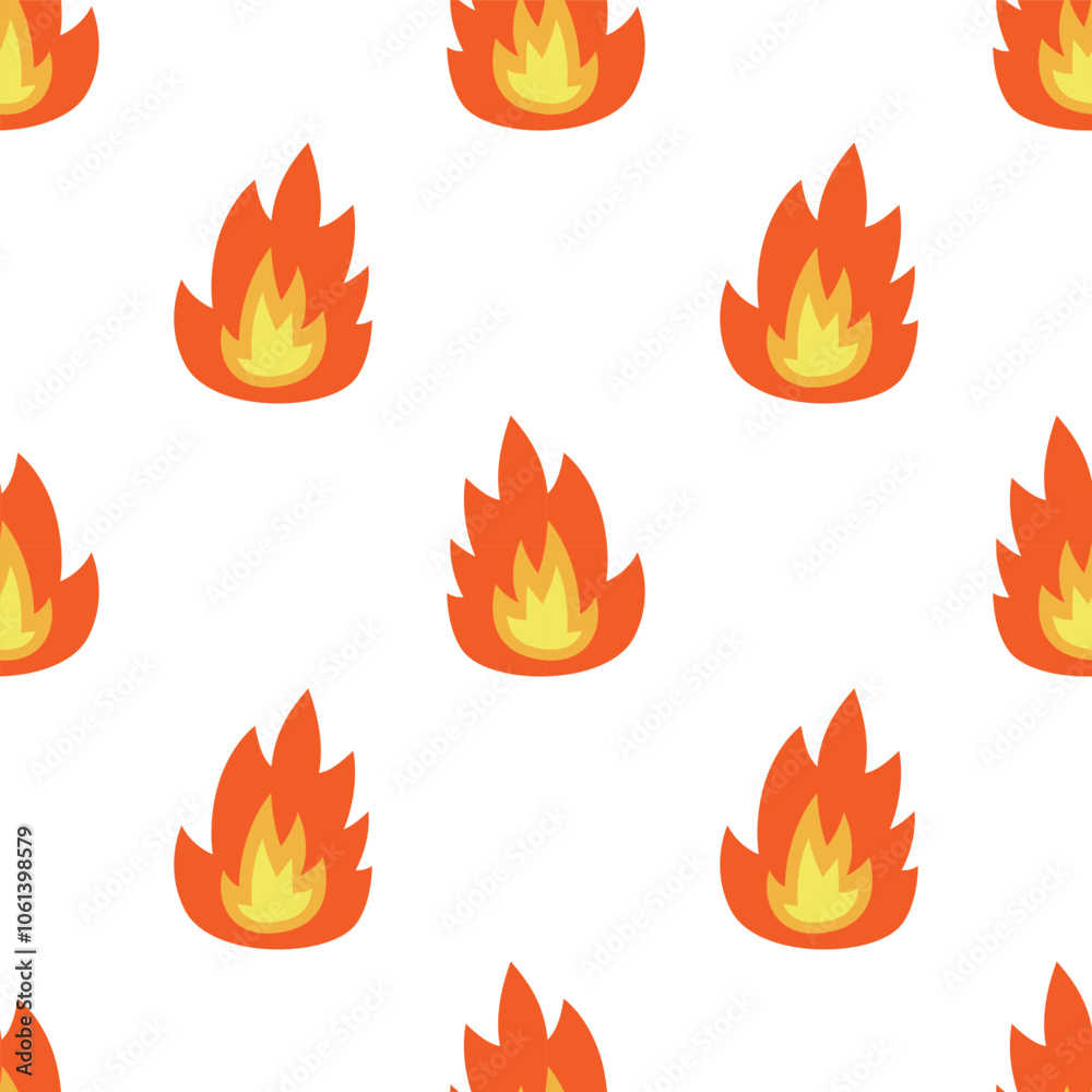 Cartoon fire effect seamless pattern. Cartoon fire effect seamless pattern.