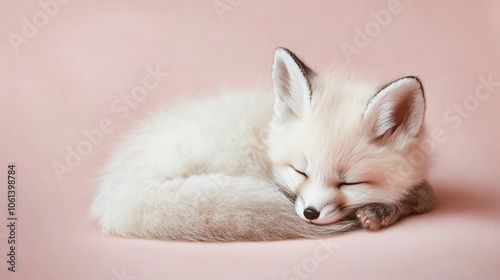 Adorable Sleeping Fox Kit